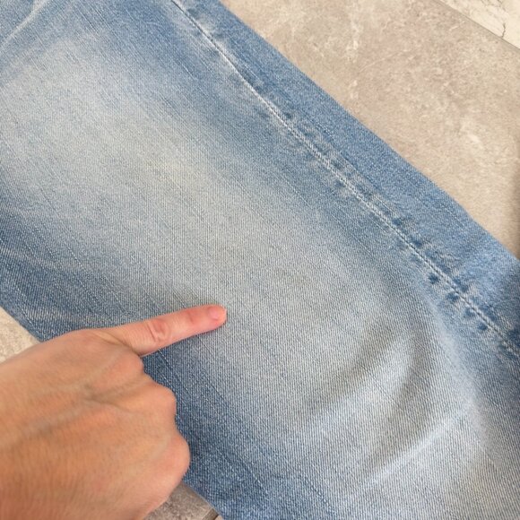 Levi's 501 Light Wash Blue Denim Jeans 30 x 32 Leather Patch - Picture 5 of 6